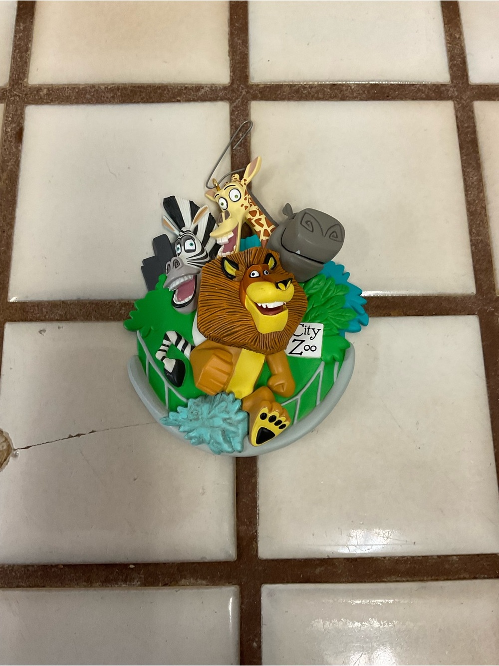 Disney Madagascar Character Ornament - Yellow, Brown, Green, Gray